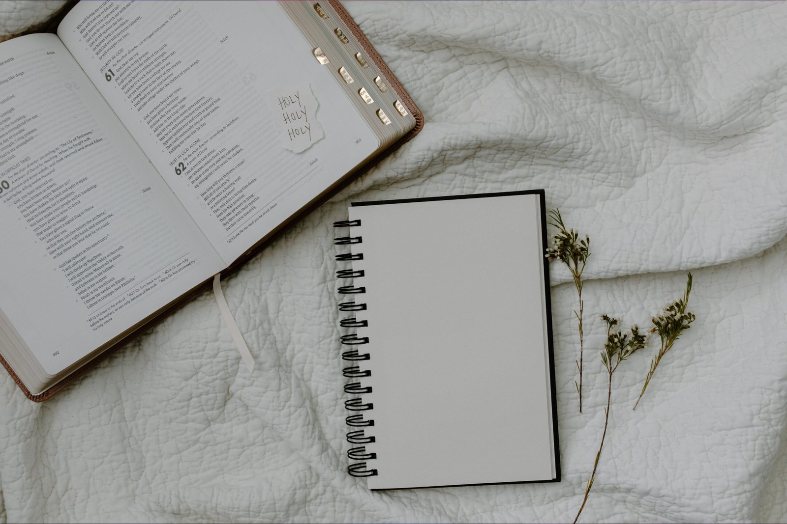 Bible and Notebook