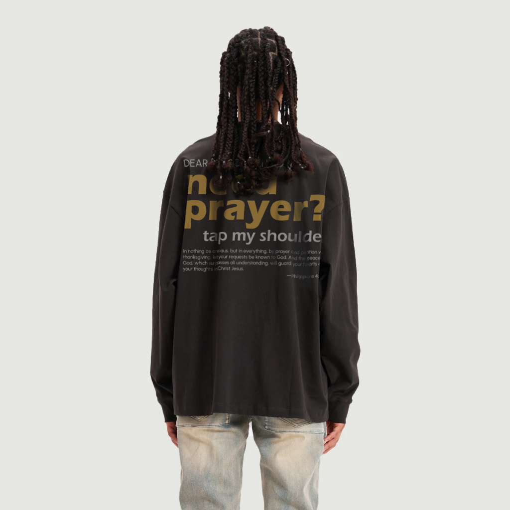 Need Prayer? Oversized Long Sleeve