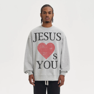 Jesus Loves You Oversized Crew - Image 4