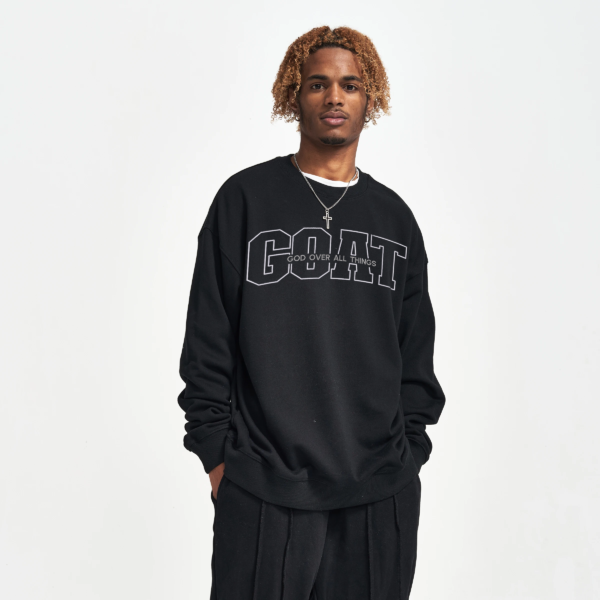 GOAT (Embroidered) Oversized Crew