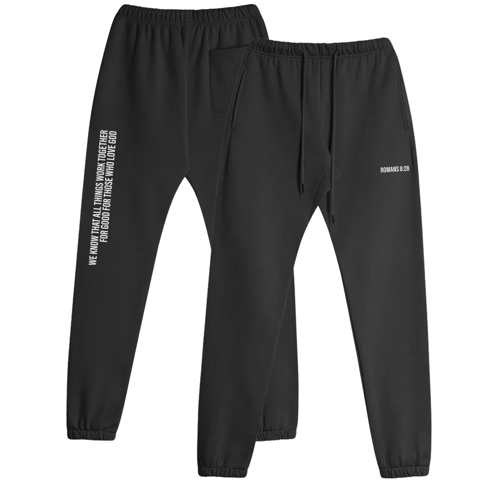 Romans 8:28 Fleece Lined Sweats - Image 4
