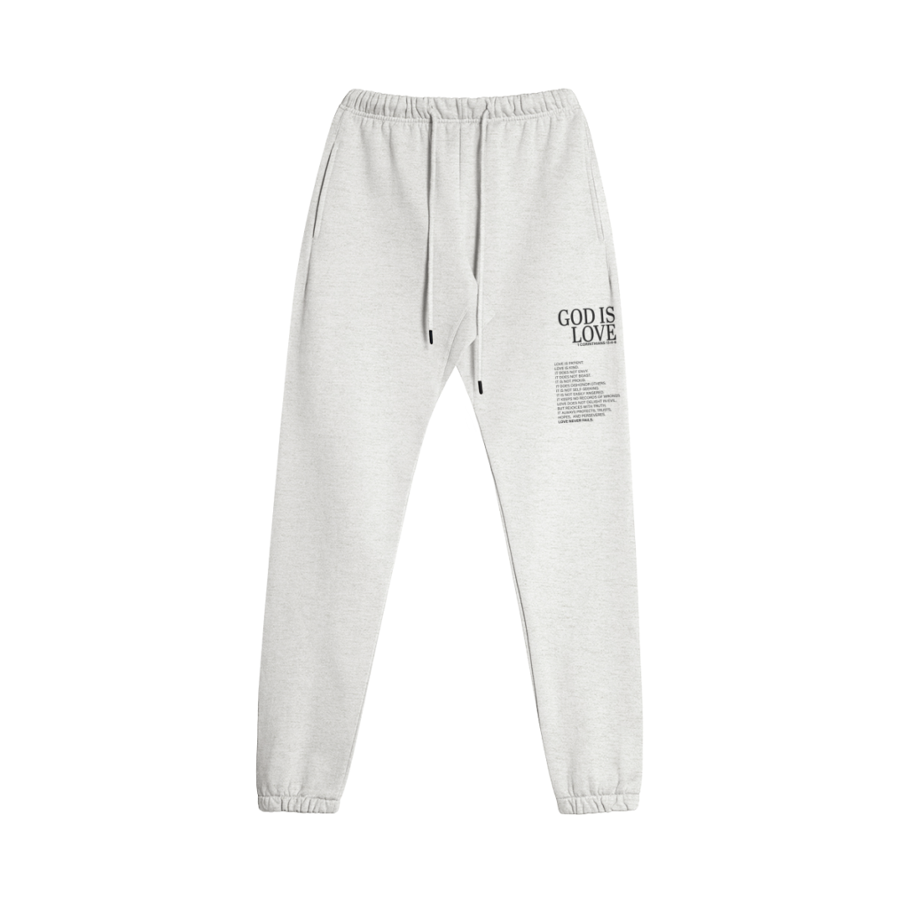 God is Love Fleece Joggers
