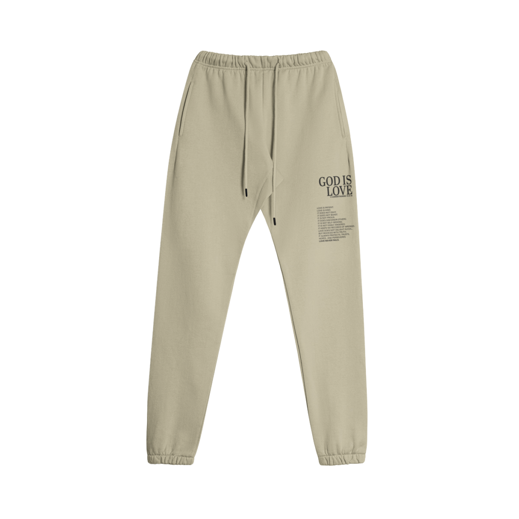 God is Love Fleece Joggers