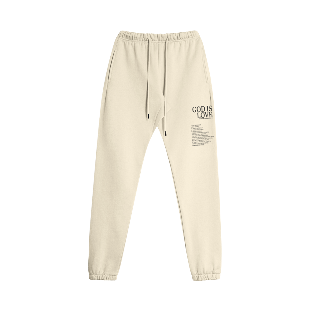 God is Love Fleece Joggers