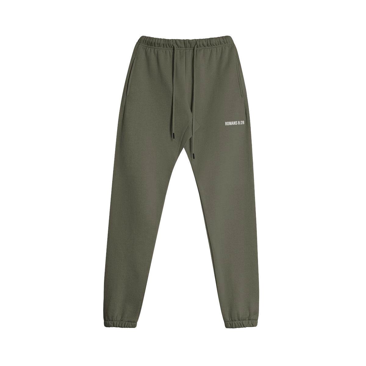 Romans 8:28 Fleece Lined Sweats - Image 1