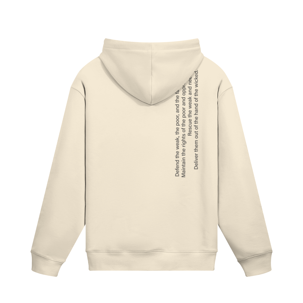Defender&mdash;Psalm 82:3-4 Oversized Hoodie - Image 2