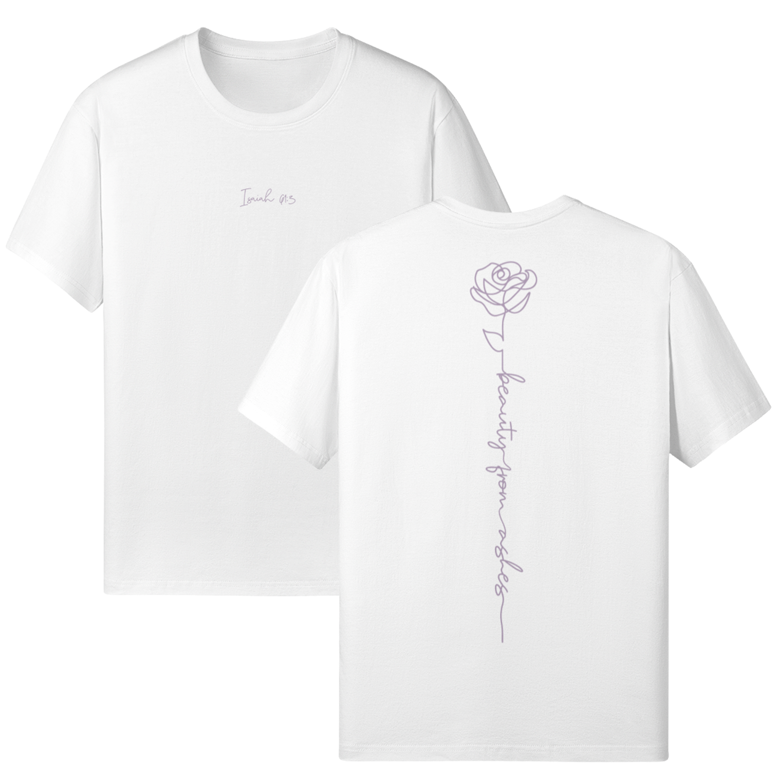 Isaiah 61:3&mdash;Beauty From Ashes Classic Fit Tee - Image 3
