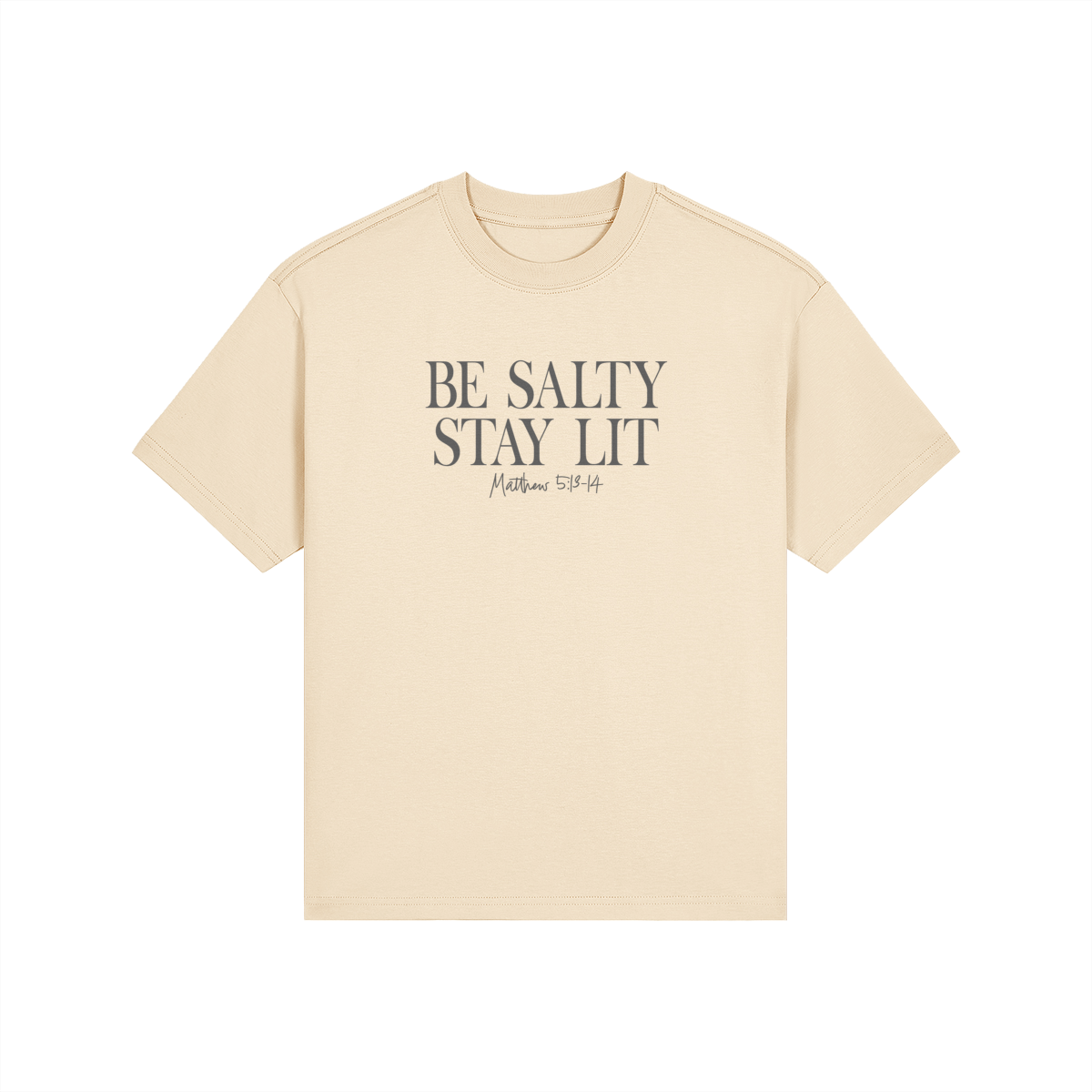 Be Salty Stay Lit High-Wasted Classic Fit Tee - Image 1