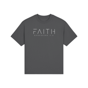 Faith&mdash;Ephesians 2:8 High-Wasted Classic Fit Tee - Image 1