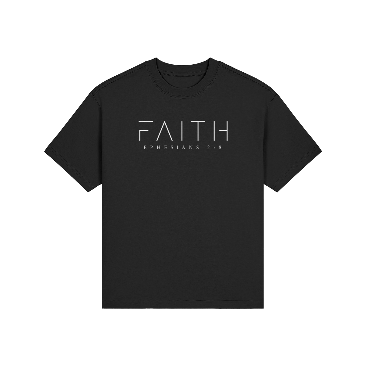 Faith&mdash;Ephesians 2:8 High-Wasted Classic Fit Tee - Image 3
