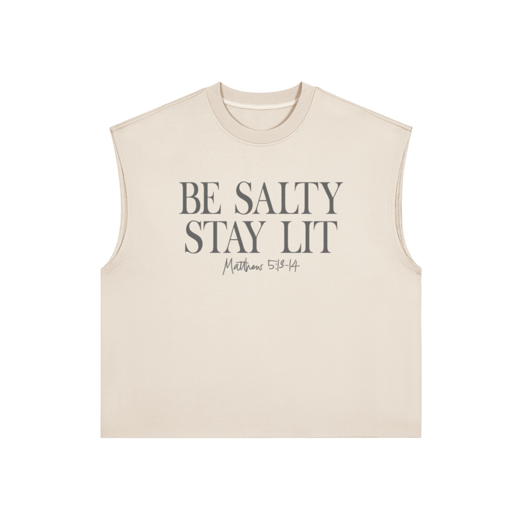 Be Salty Stay Lit Boxy Cropped Tank