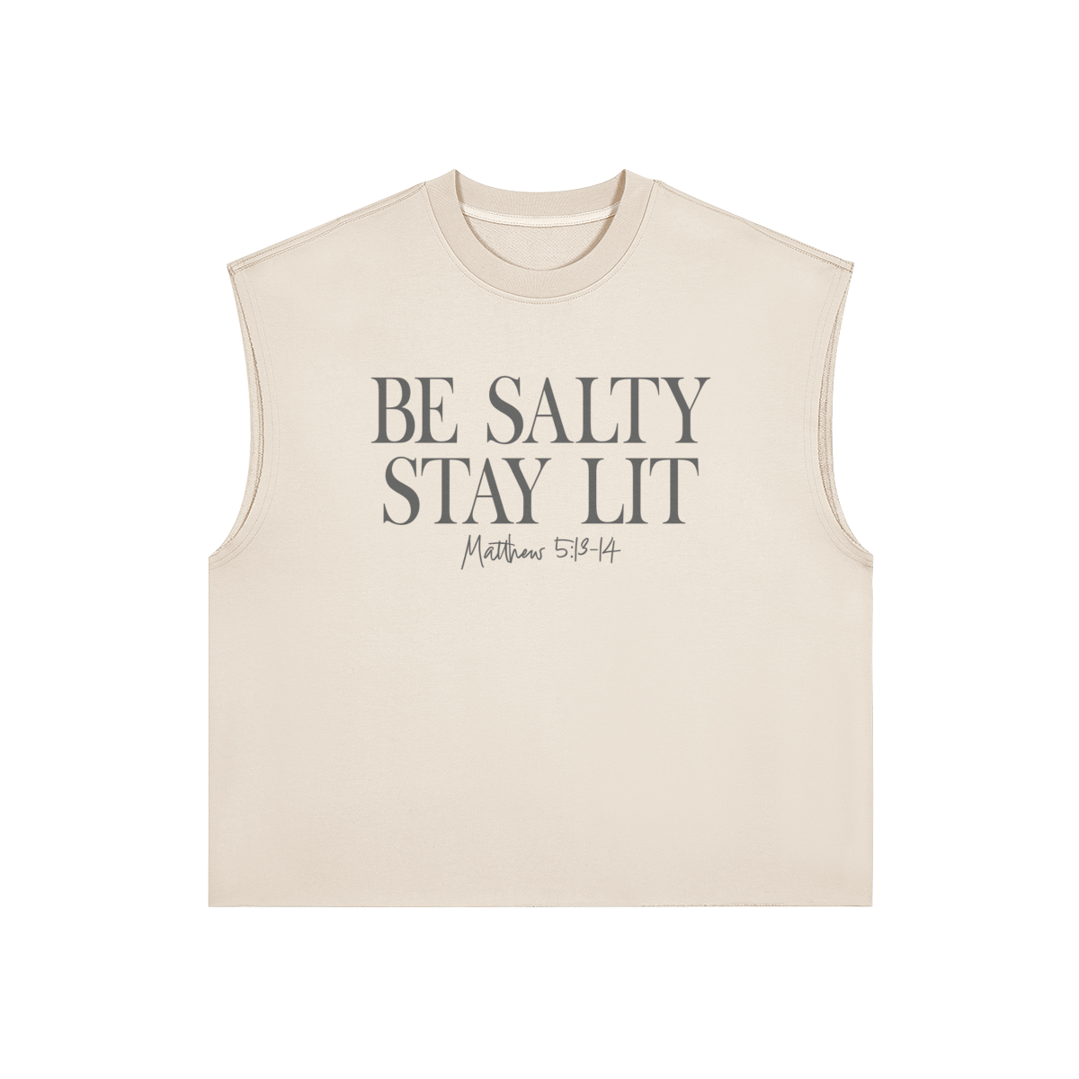 Be Salty Stay Lit Boxy Cropped Tank - Image 1