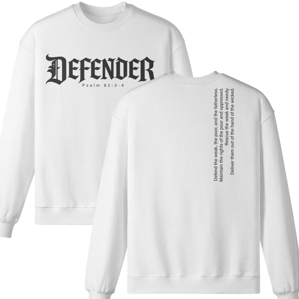Defender&mdash;Psalm 82:3-4 Oversized Crew