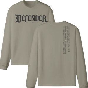 Defender&mdash;Psalm 82:3-4 Oversized Long Sleeve - Image 5
