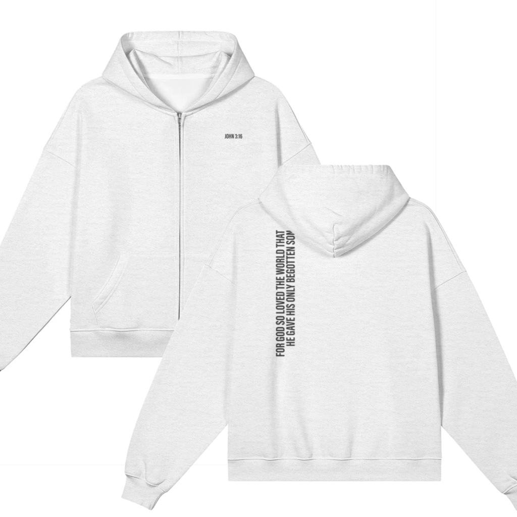 John 3:16 Zip-up Hoodie