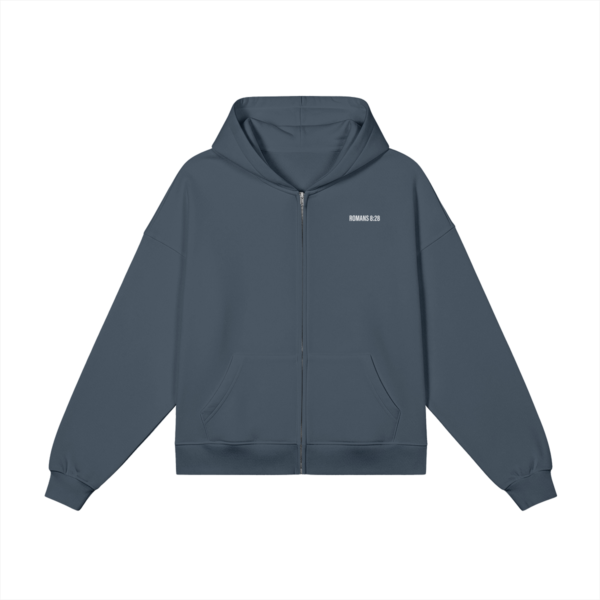 Romans 8:28 Zip-up Hoodie